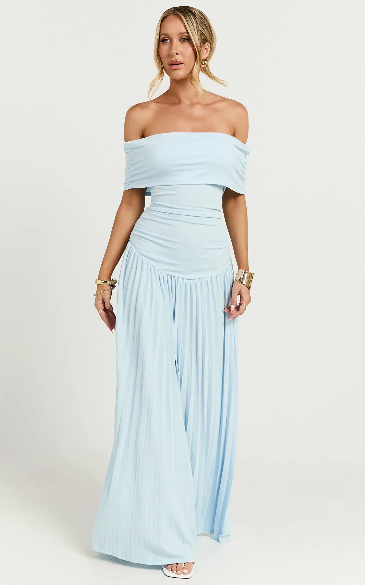 Lioness - Field Of Dreams Maxi Dress In Soft Blue