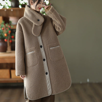 Fashion Mid-Length Sherpa Thermal Jacket