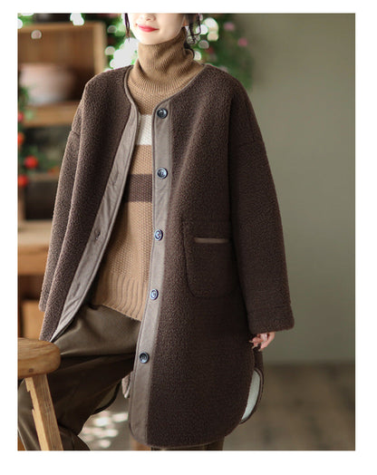 Fashion Mid-Length Sherpa Thermal Jacket