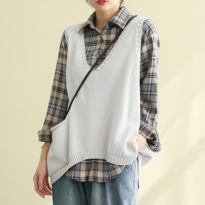 Women's Retro Knitted Pullover Sweater Vest