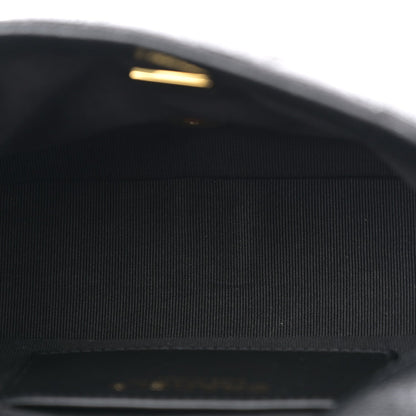 Grained Lambskin Quilted Mini Flap Black