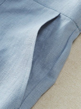 Loose Linen High Waist Slim Straight Pants