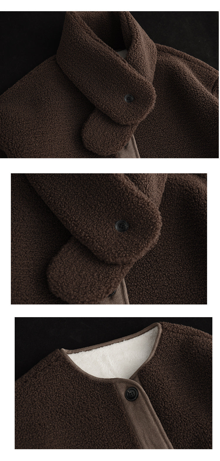 Fashion Mid-Length Sherpa Thermal Jacket