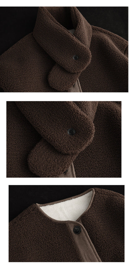 Fashion Mid-Length Sherpa Thermal Jacket