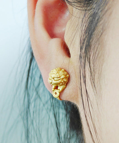 Boutique Handmade Pixiu Silver Ear Clip