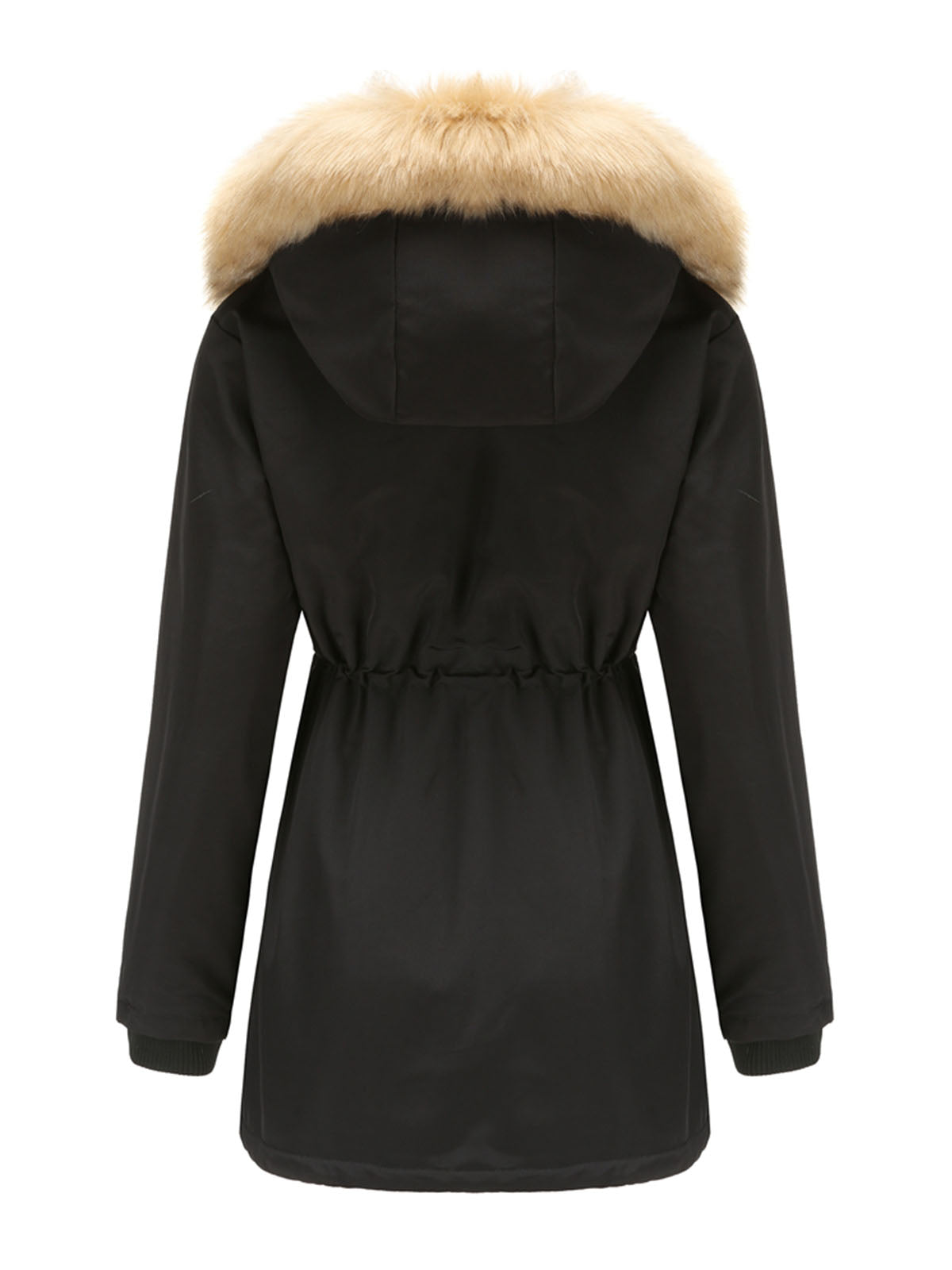 Women's Coat Daily Lamb wool Fall Winter Regular Midi Length Coat Solid Color Oversized Coat