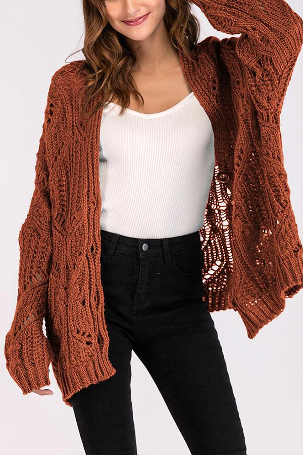 Solid Color V Neck Sweater