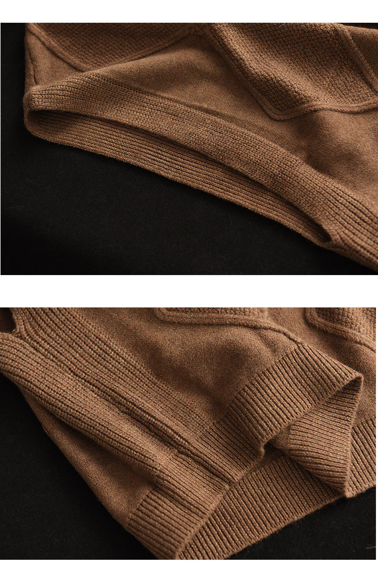 Vintage Twist Knit Turtleneck Vest