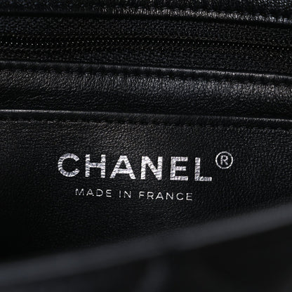 Lambskin Quilted Mini Rectangular Flap Black