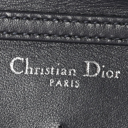 Metallic Patent Micro-Cannage Diorama Wallet on Chain Pouch Silver