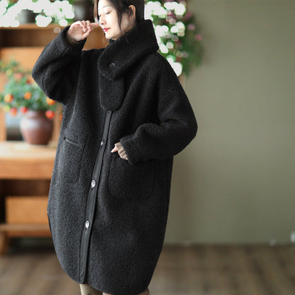 Fashion Mid-Length Sherpa Thermal Jacket