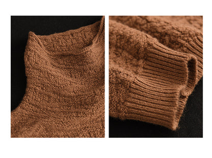 Vintage Jacquard Turtleneck Sweater