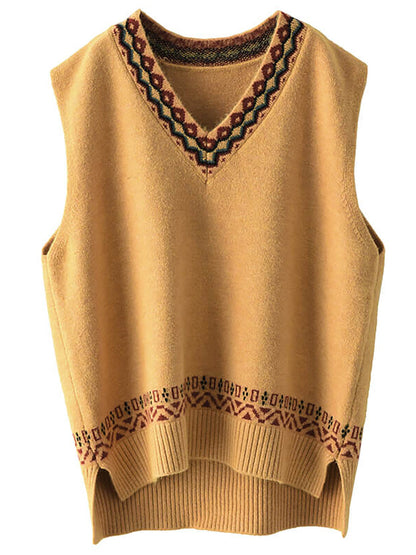 Winter Women Knitted Vest Sleeveless Sweater