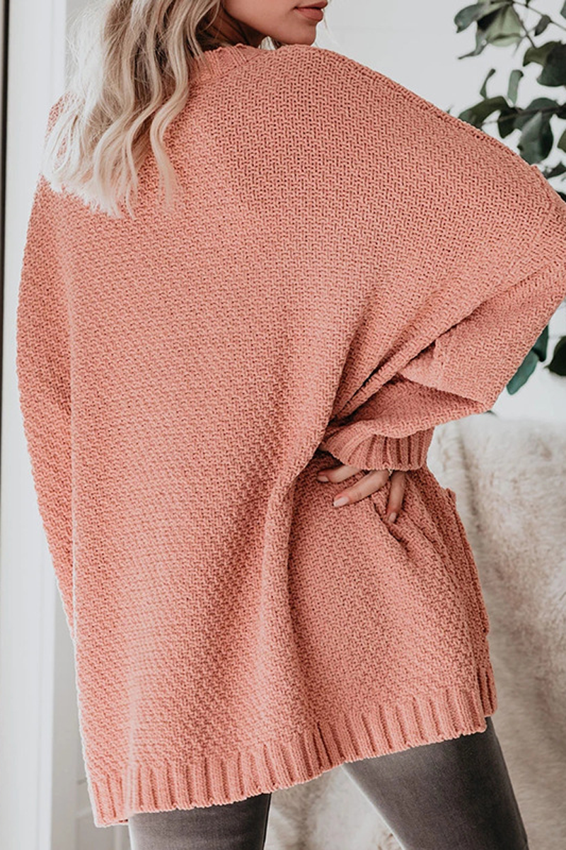 Double Pockets Casual Knitted Sweater