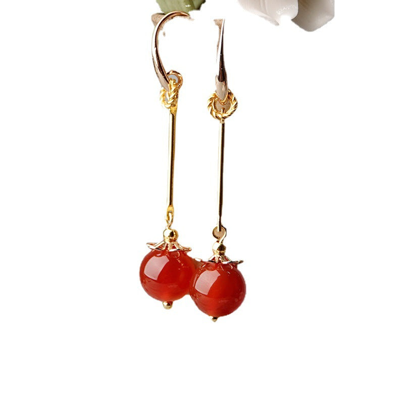 Onyx Antique Simple Earrings
