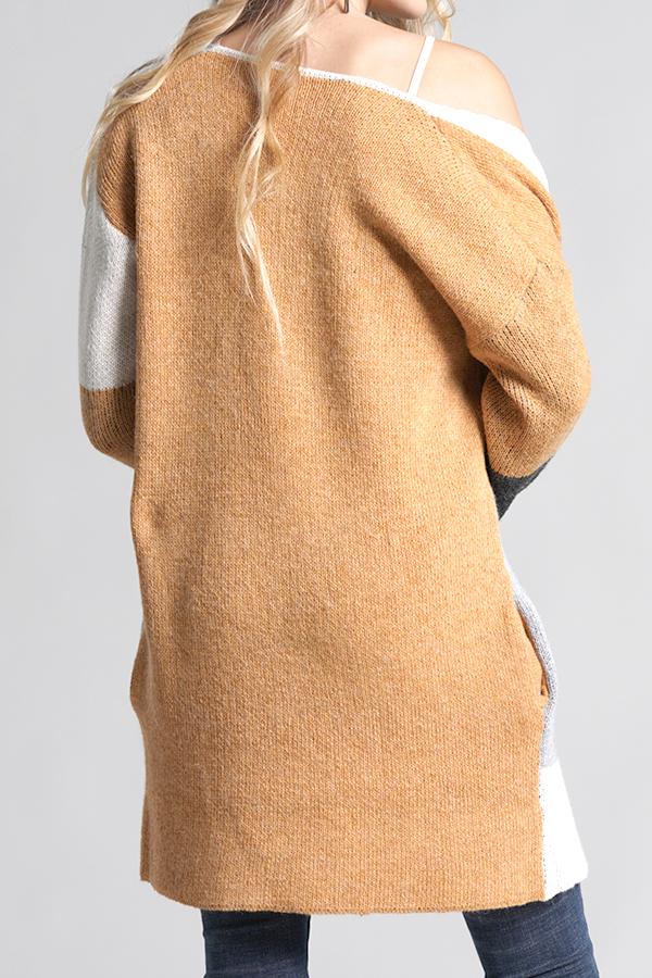 Knit Multi color Long Sleeve Cardigan