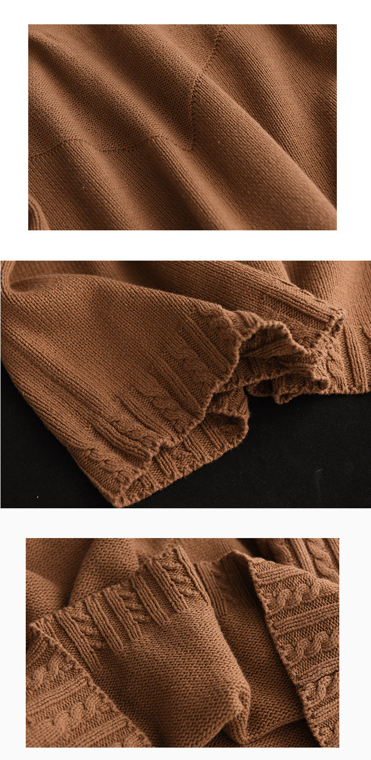 Retro Crochet Temperament Warm Sweater
