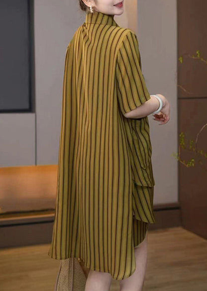 Plus Size Asymmetrical Striped Women Sets 2 Pieces Summer