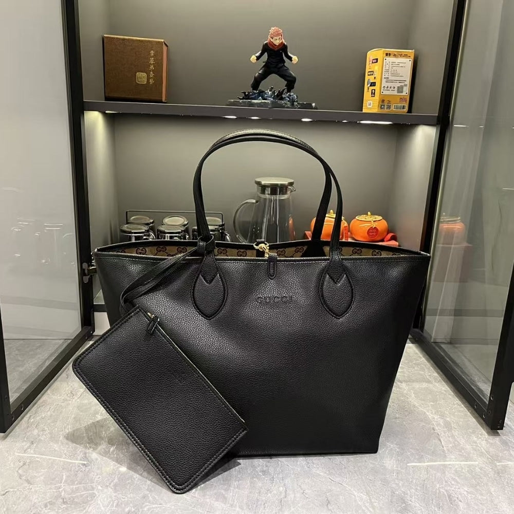 GUCCI TOTISSIMA LARGE REVERSIBLE TOTE BLACK 30CM ‎839112 AAFEQ 1069