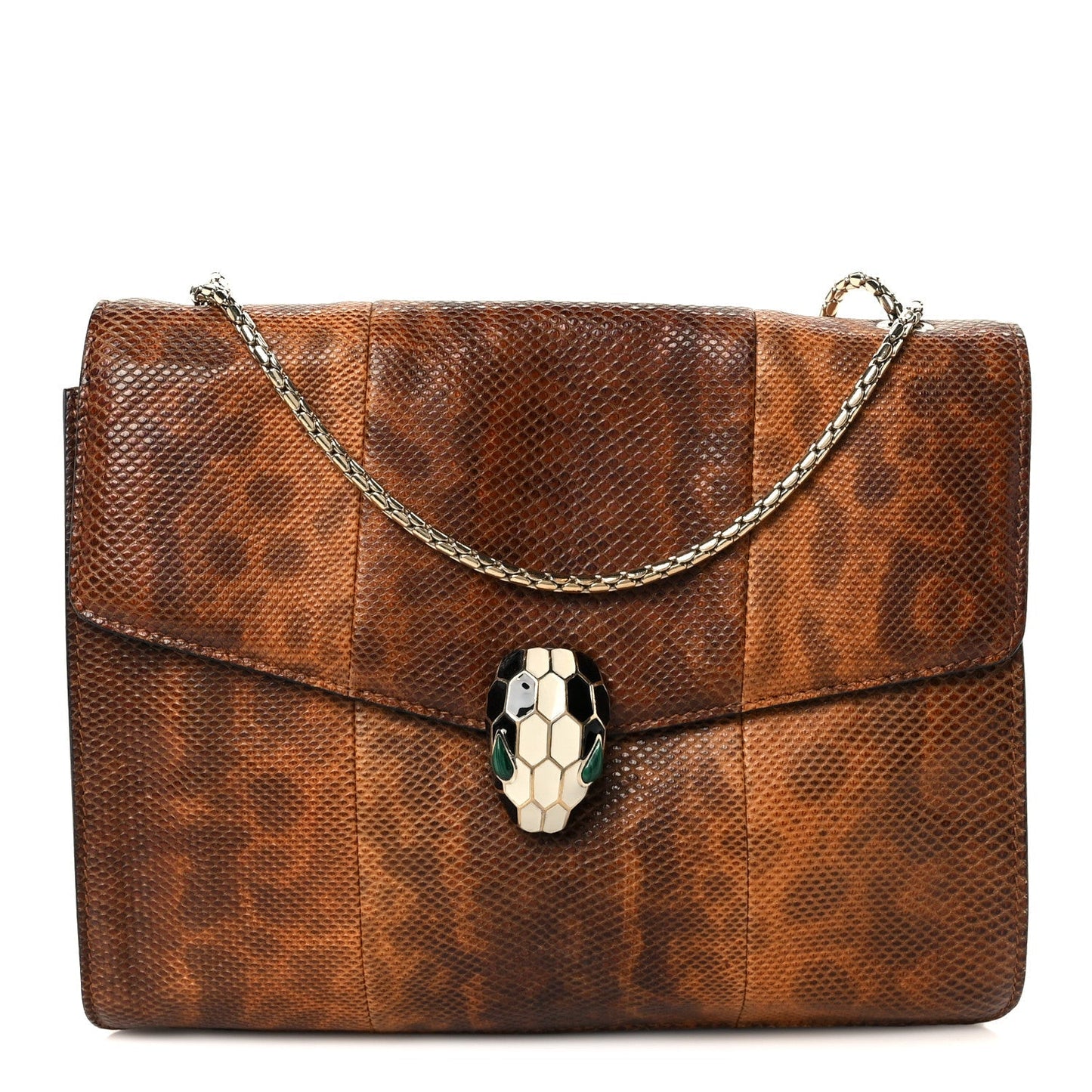 Karung Serpenti Forever Medium Shoulder Bag Brown