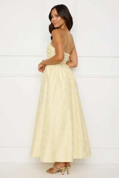 Dancing In Magic Strapless Maxi Dress
