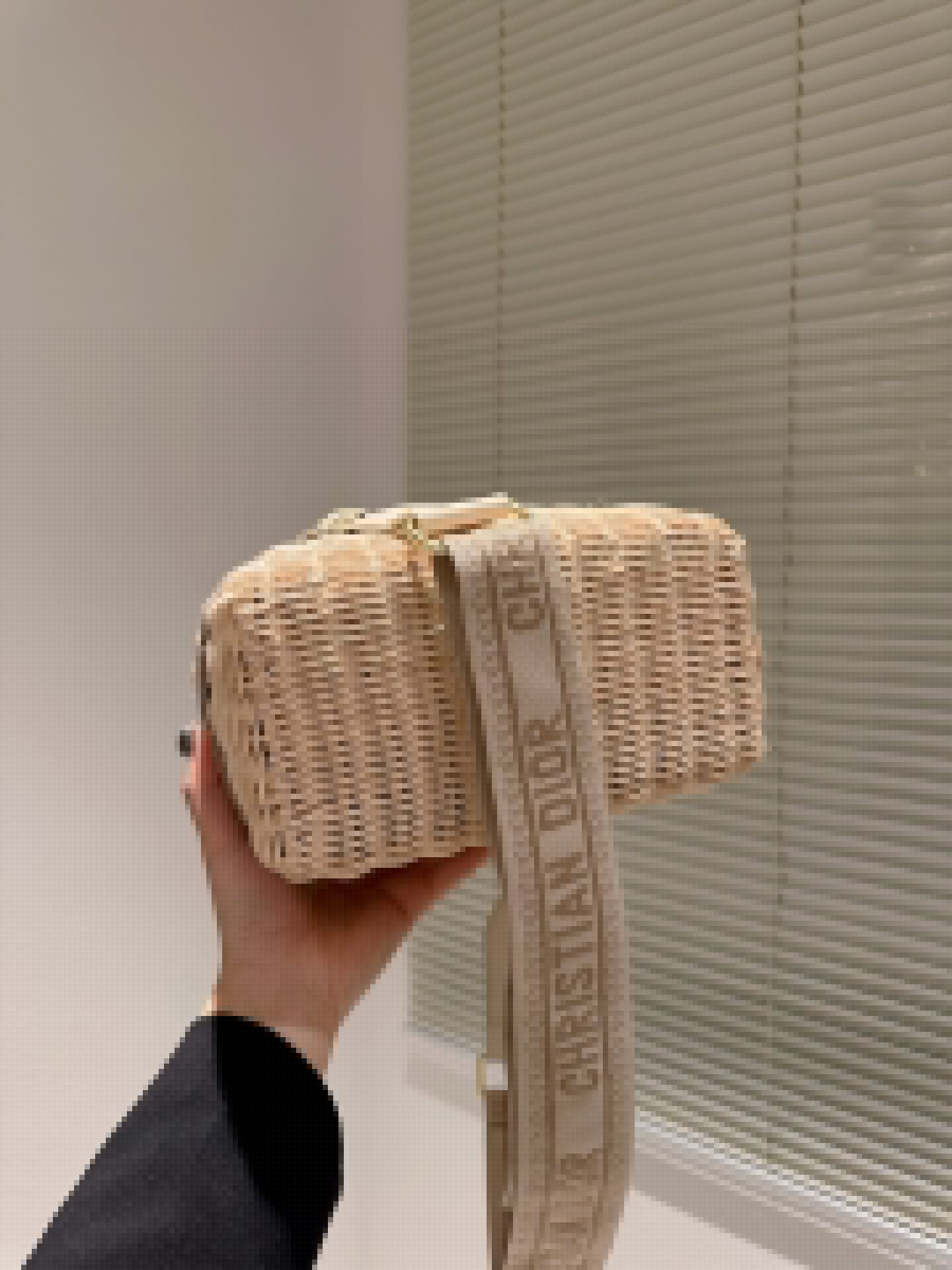 Christian Dior Lady Dior Natural Wicker