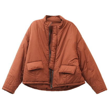 Women Retro Casual Loose Quilted Coat