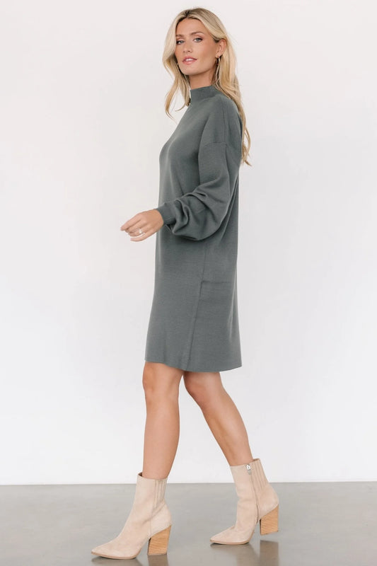 Jennings Sweater Dress | Winter Green