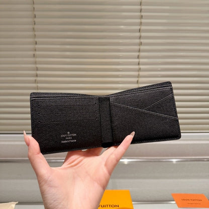 LOUIS VUITTON MULTIPLE WALLET MONOGRAM ECLIPSE BLACK 12CM M61695