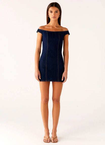 Bonnie Denim Mini Dress - Indigo