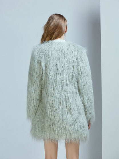 Faux Fur Long Coat Women Winter Coat