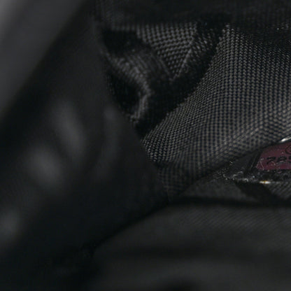 Nylon Square Quilted Flap Black
