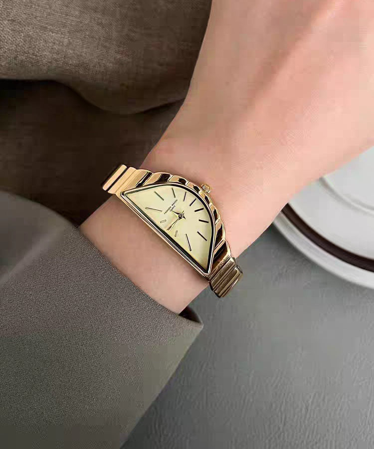 Original Design Gold Stainless Steel Alloy Half-Moon Watches
