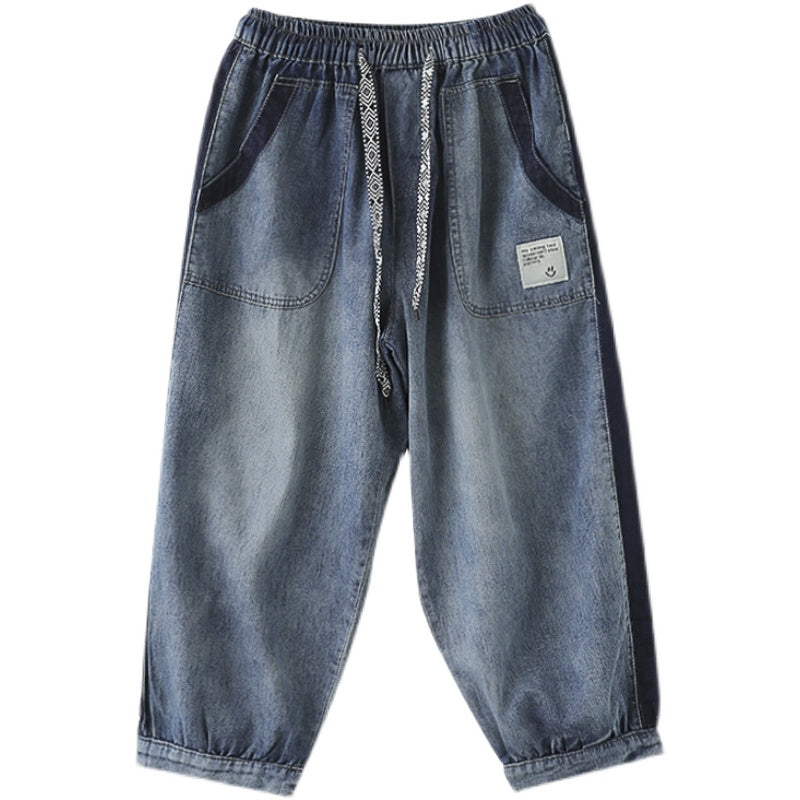 Women Casual Loose Patchwork Summer Thin Jeans