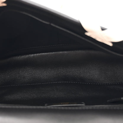 Nappa Large Roman Stud Shoulder Bag Black White