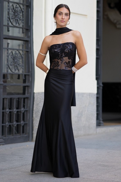 Sexy Sleeveless Wrapped Chest Stitching Dress