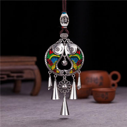 Women Vintage Floral Silver Fashion Long Necklace