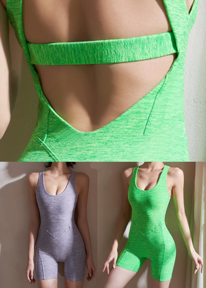Dynamic Green Butt Scrunch One Piece Workout Suit