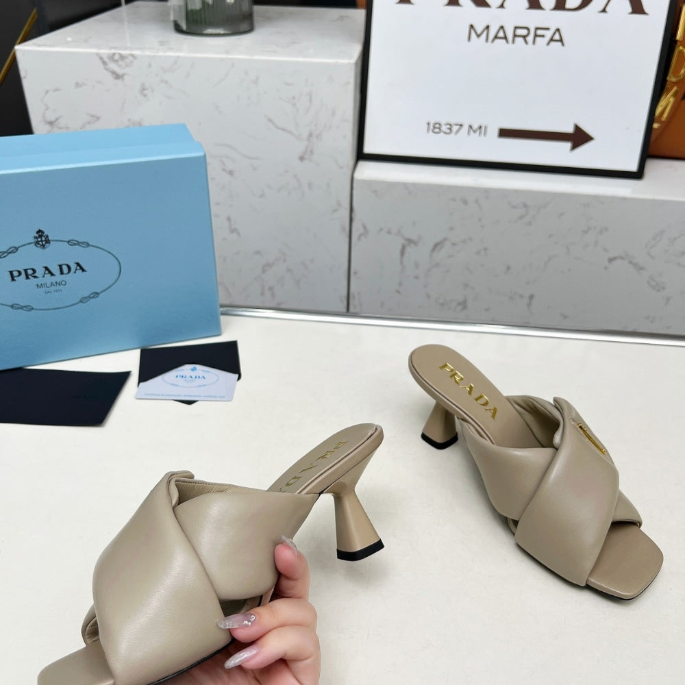 PRADA PADDED NAPPA SANDALS BEIGE  1XX754 2DL8 F0036 F 065