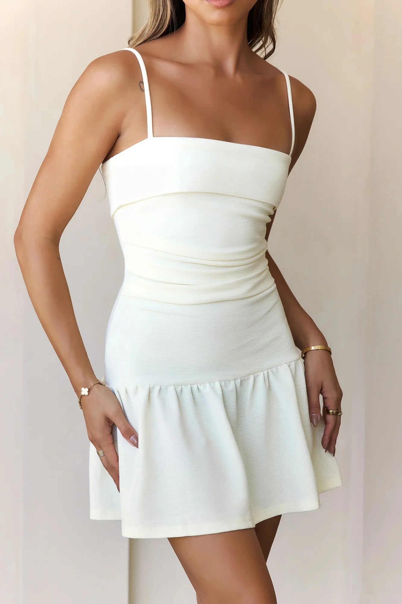 French Girl Standard Mini Dress Yellow
