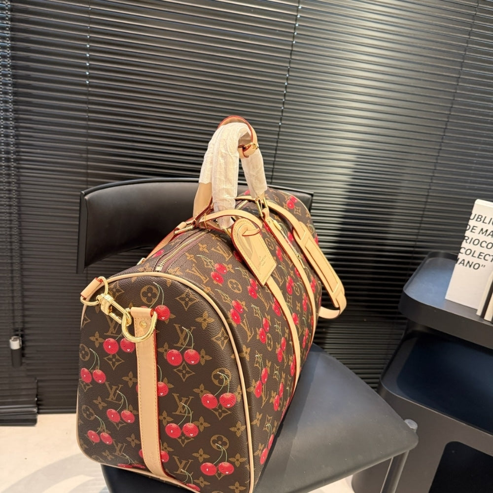 LOUIS VUITTON X TAKASHI MURAKAMI KEEPALL BANDOULIÈRE 45 MONOGRAM BROWN M13764