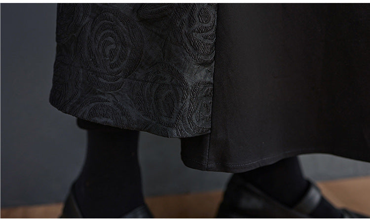 Loose Plus Size Stitching Design Skirt