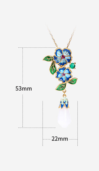 Enamel Painted Literary Vintage Necklace