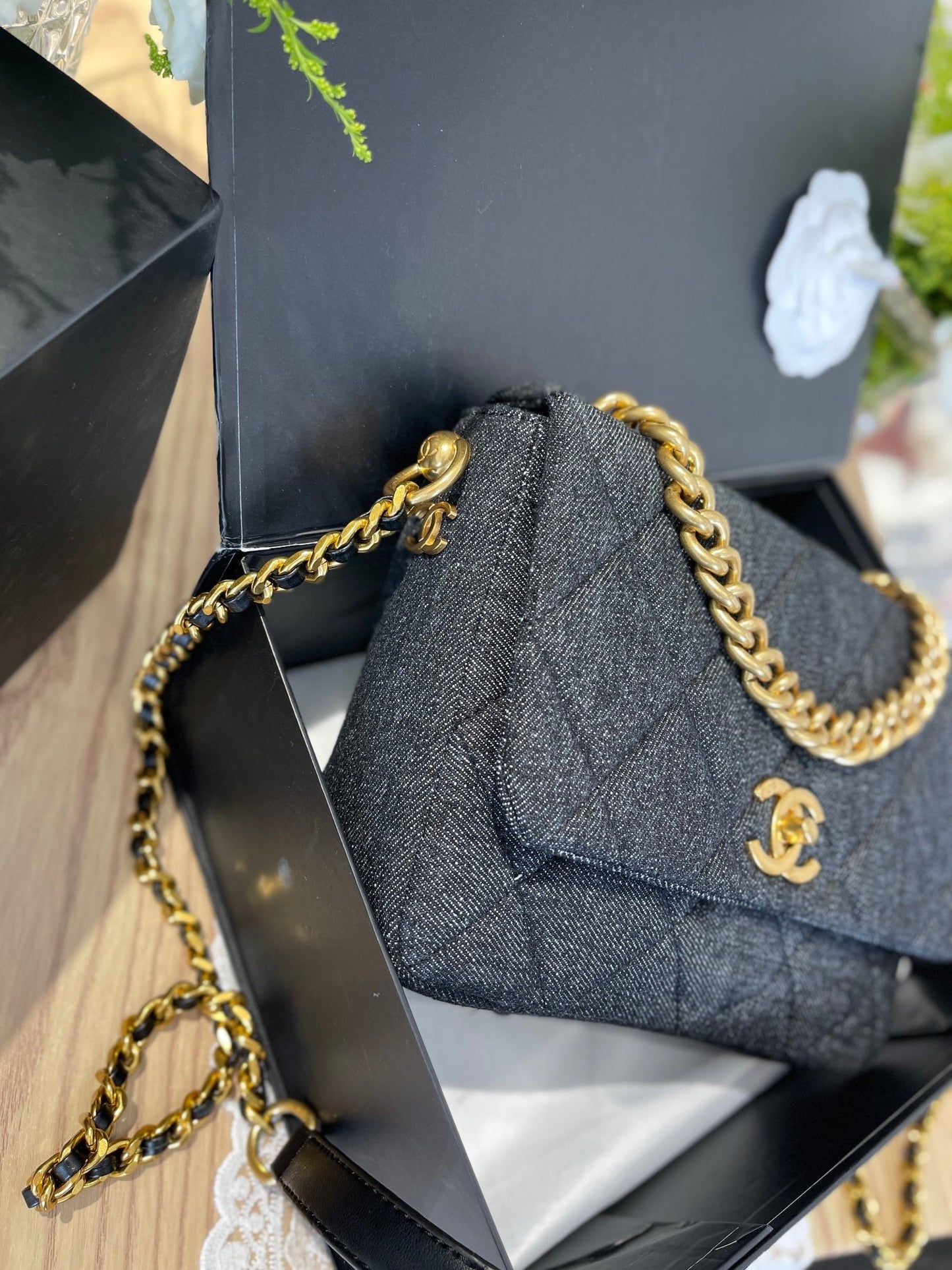 Chanel 19 Denim Flap Bag