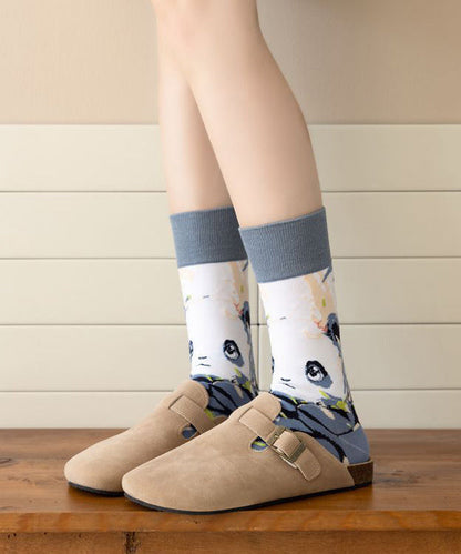 Autumn New Animal Cartoon Jacquard Mid Calf Socks