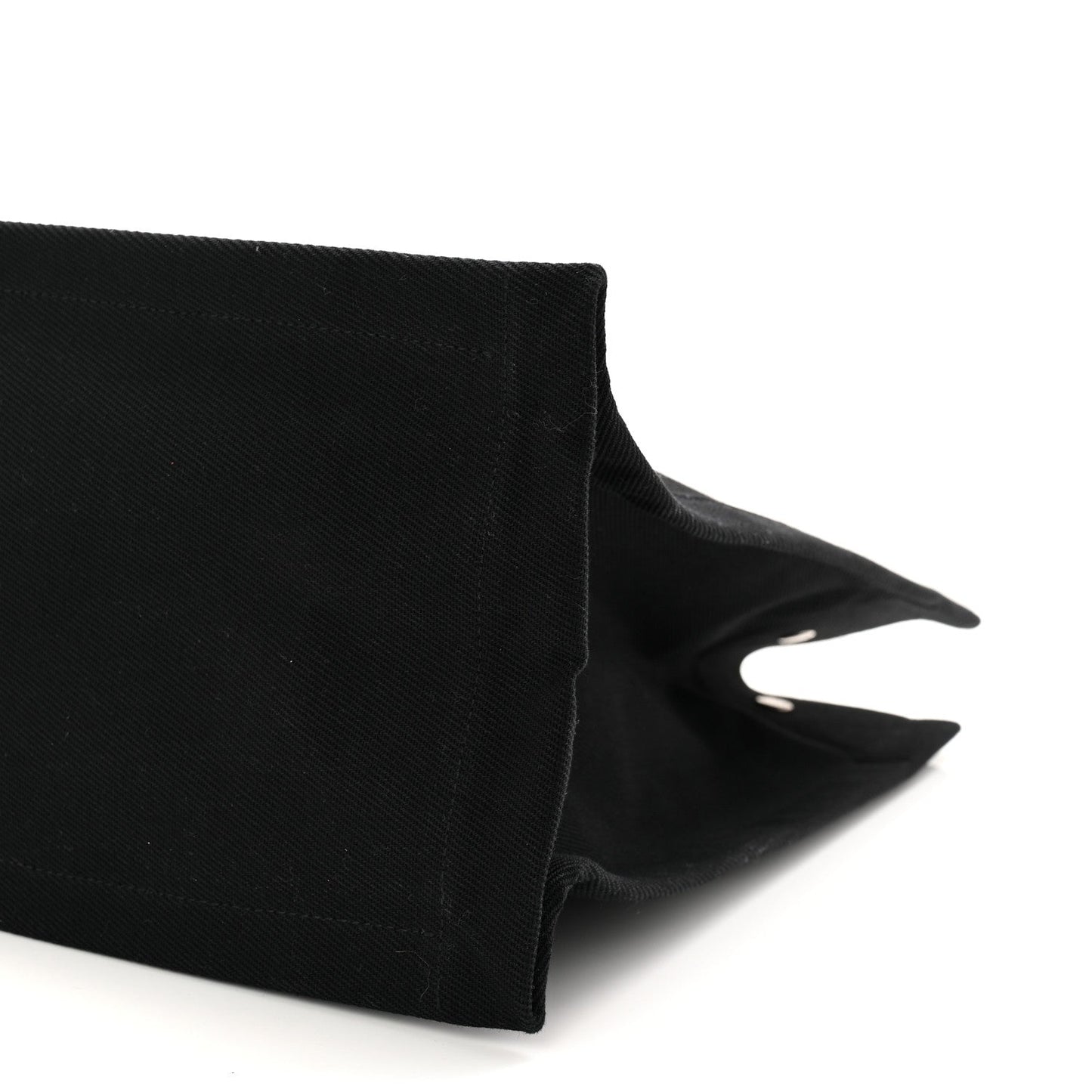 Linen Calfskin Rive Gauche Tote Black