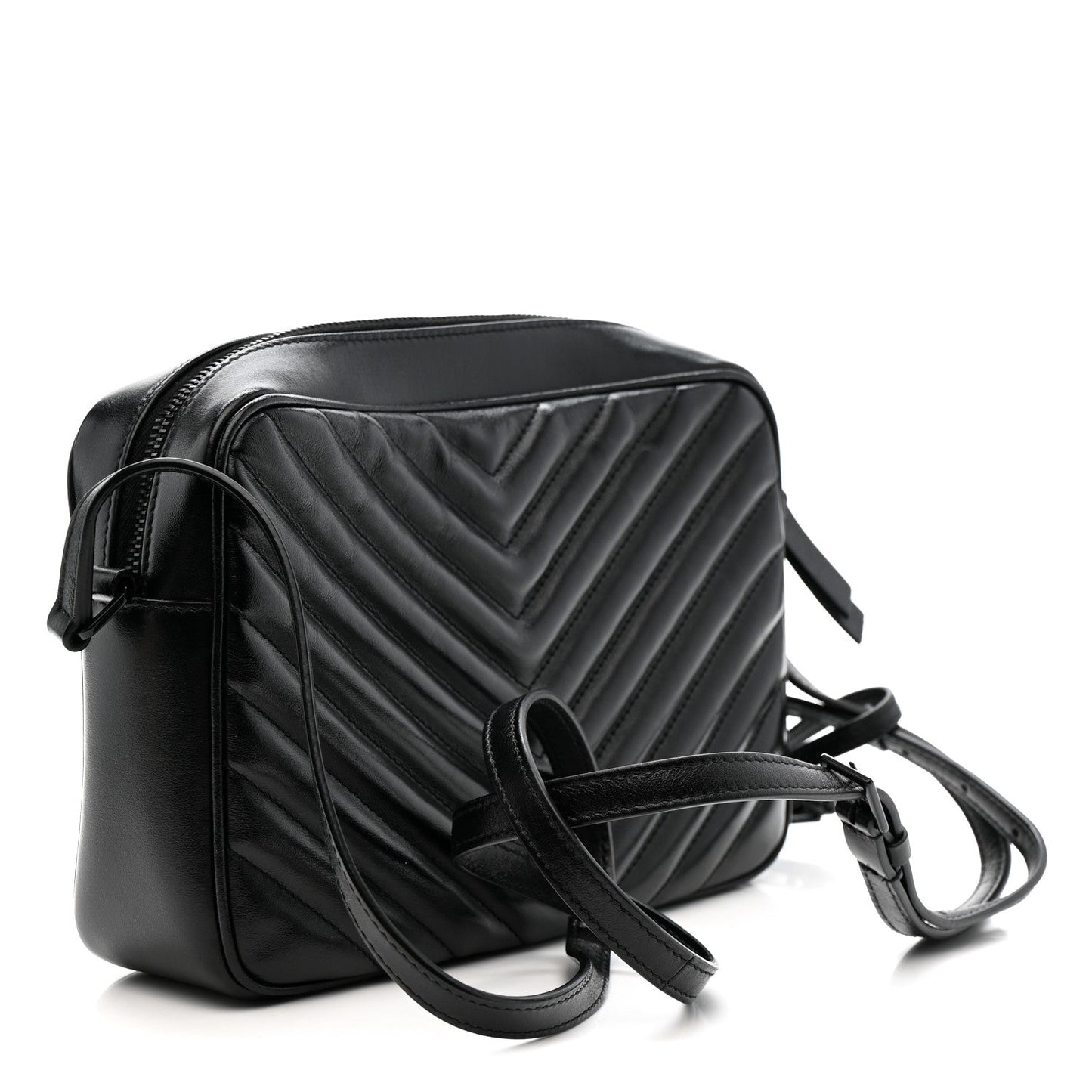 Calfskin Matelasse Monogram Monochrome Lou Camera Bag Black