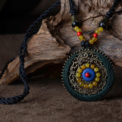 Handmade Ethnic Style Necklace Agate Chain