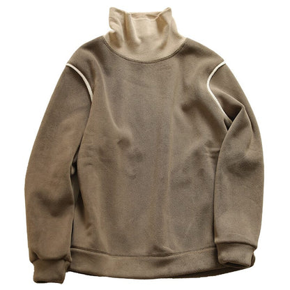 Winter Fashion Patchwork Loose Warm Fleece Sweater