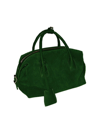 Organic Green Large Capacity Fine Suede Tote Handbag